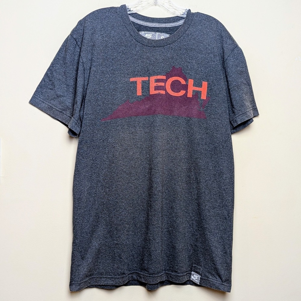 Vintage Virginia Tech Hokies Y2K Nike State Outline VT Shirt Medium